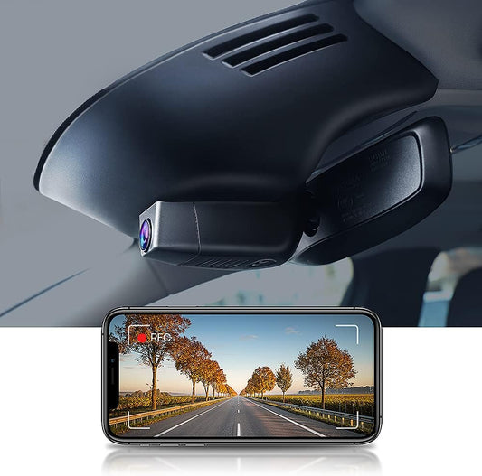 FITCAMX Dash Cam Compatibel met Volvo XC40 Recharge P8 2021 2022, ingebouwde OEM-stijl autorecorder WiFi, 2160P UHD-video, nachtzicht, botsingsdetectie, met 64GB-kaart