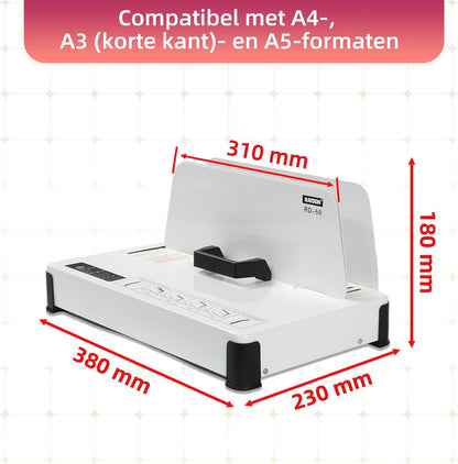 RAYSON RD-50 Thermische Bindmachine - Bindt tot 480 A4-pagina's in één keer, Max. 50mm dikte, 3 Verwarmingsniveaus