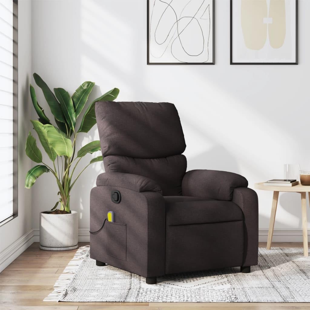 ZIRLANLV Recliner Adjustable Backrest, Relaxation Chair with Vibrating Function, Massage Chair, TV Chair, Deck Chair, Upholstered Chair, Recliner (Wine red) (Dark Brown #04)