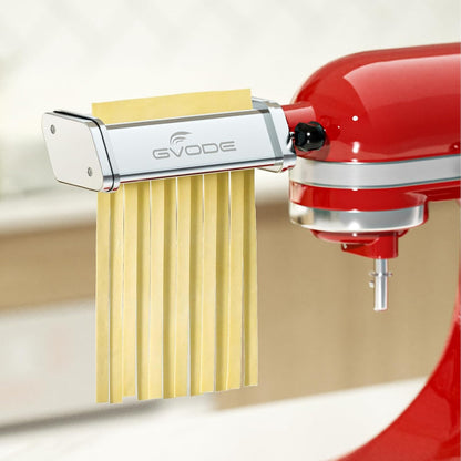 Pasta Attachment voor KitchenAid Stand Mixer Inbegrepen Pasta Sheet Roller, Spaghetti Cutter en Fettuccine Cutter Pasta Maker RVS Accessoires 3 Stks door Gvode