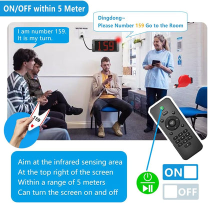 Wireless Calling System Restaurant Pager System Take One Number Call System Queue Management System for Bank, Hospital, Clinic - QUORE