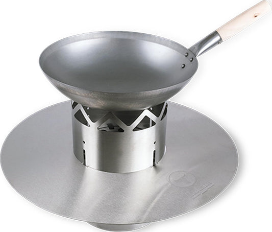 MOESTA-BBQ 10117 WOK'N BBQ - Complete set voor kogelbarbecues 47 cm Ø - grillinzetstuk, hoogteversteller, wokpan, woklepel