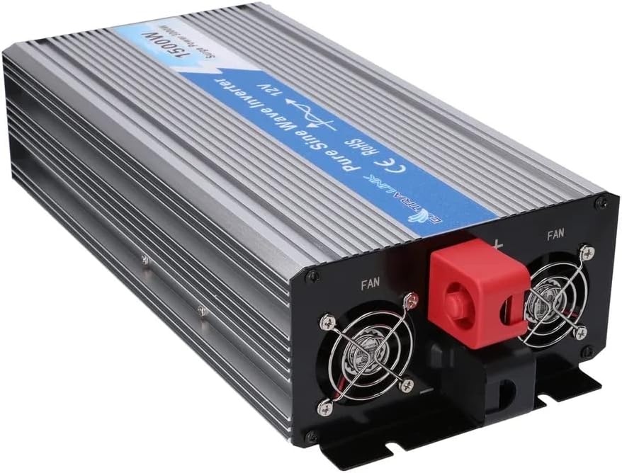 EXTRALINK OPIM - 1500 W Spanningsomvormer 12 V 230 V Zuivere Sinus Stroomomvormer Voor Auto, Camper en Voertuigen