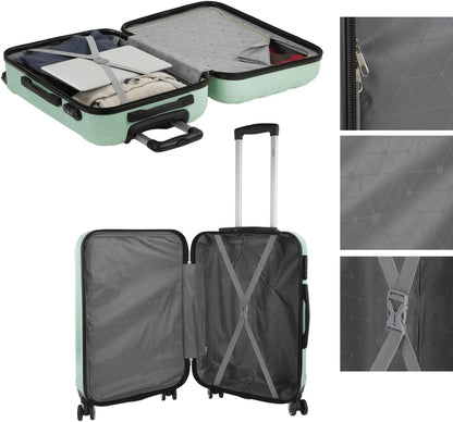 ITACA Signature 771100B reiskoffer, set met 4 wielen, set reiskoffers, robuust en licht, combinatieslot