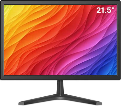 Hisseu Led-monitor, 21,5 inch, 60 Hz, Ultra HD, HDMI, VGA, USB-audio-interface, ingebouwde luidspreker, 160° brede kijkhoek, computermonitor, gaming monitor, CCTV-systeem compatibel