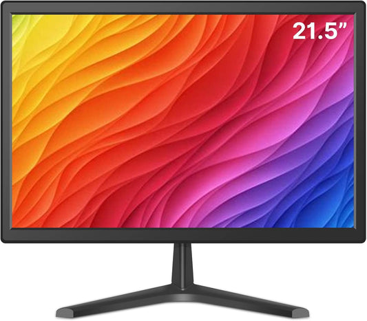 Hisseu Led-monitor, 21,5 inch, 60 Hz, Ultra HD, HDMI, VGA, USB-audio-interface, ingebouwde luidspreker, 160° brede kijkhoek, computermonitor, gaming monitor, CCTV-systeem compatibel
