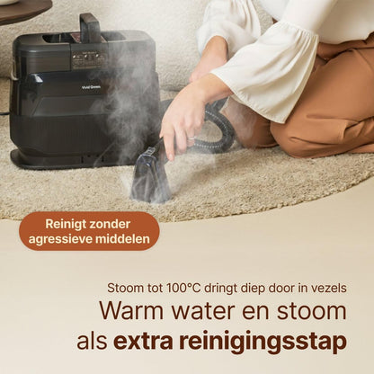 Stoomreiniger – Stoomzuiger – Tapijtreiniger – Textielreiniger – Matrasreiniger – 1650W Vermogen – 4 Reinigingsstanden met Zuigfunctie