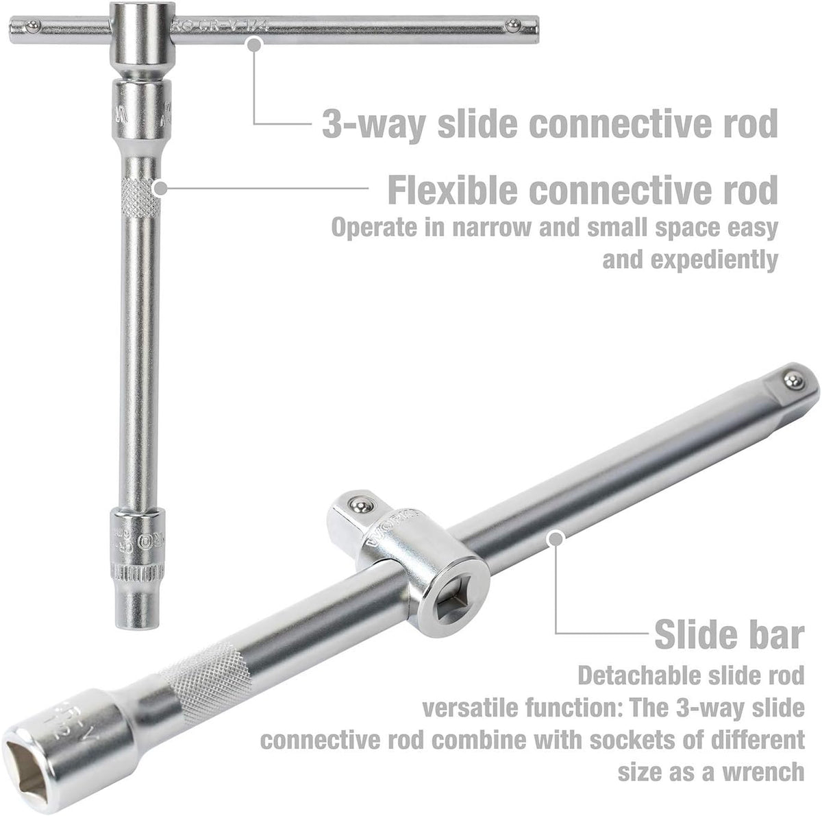 Dopsleutelset – Doppenset – Ratels – Doppendoos – Moersleutelset – 172-Delig – Chroom-Vanadium Staal – 72 Tanden Ratel met Quick Release