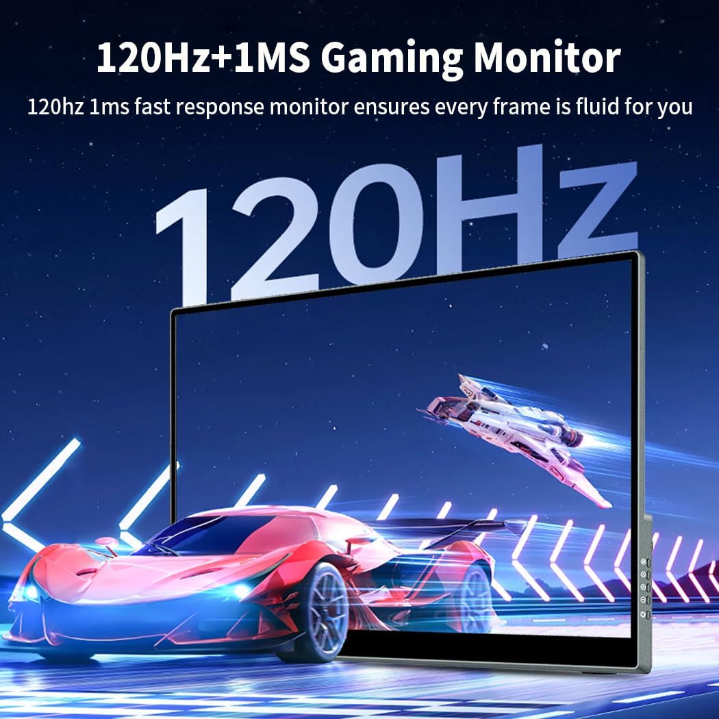 Draagbare Touchscreen Monitor – Portable Monitor – Externe Monitor – Extra Scherm – 17,3 Inch 4K – 120 Hz Verversingssnelheid