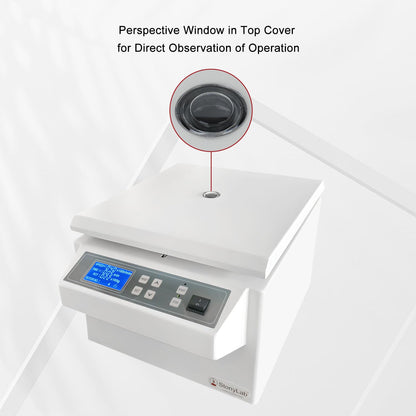 Lage-Snelheid Centrifuge – Tafelcentrifuge – Digitale Centrifuge – Laboratoriumcentrifuge – Labcentrifuge – 220V/60Hz – 8 x 15 ml Hoekrotor – 10 Snelheidsniveaus, 4000 RPM, 2400 x g