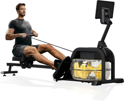 Home Rowing Machine, Foldable Home Rower with 16 Resistance Levels, Training Data, Space Saving and Quiet - QUORE