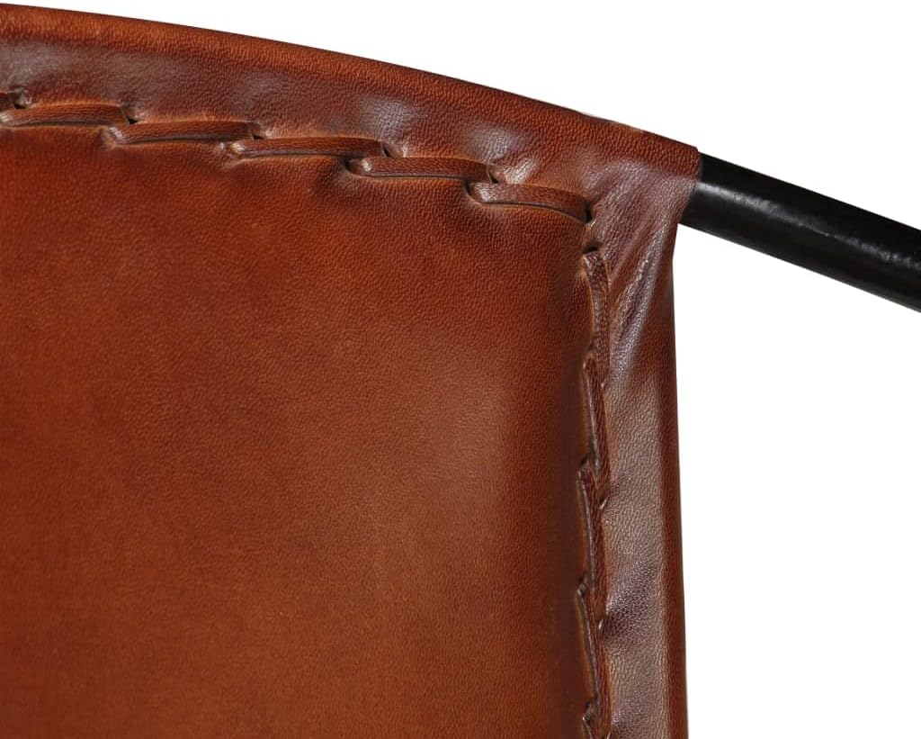 Fauteuil bruin echt leer, loungestoel, televisiestoel, relaxstoel, bureaustoel, stoel voor slaapkamer, woonkamer, werkkamer, kantoor