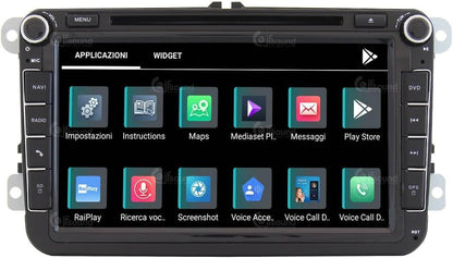Autoradio Volkswagen Golf Sharan Tiguan – Multimedia Systeem – Infotainment – Navigatie Systeem – Touchscreen Radio – 8 Inch Scherm – 8-Core Processor – Apple CarPlay & Android Auto