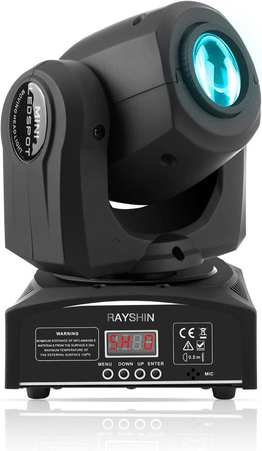50 W LED Moving Head lichtstraal podiumeffectverlichting met 8 patronen + rotatie + 8 kleurenmix + half-kleureffect voor DJ Show Concert Party KTV.