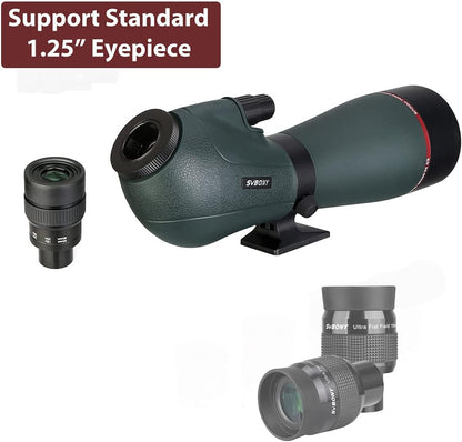 Svbony SV406P ED Spotlights, 20-60 x 80mm 1.25" Zoom Spotlights with Dual Focus FMC BAK4, Spotting Scope for Bird Watching in the Wild Casual Astronomy Photography - QUORE