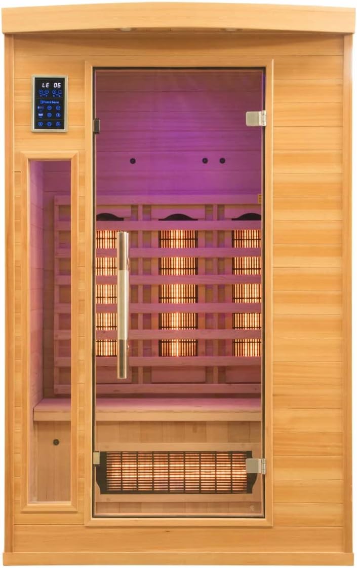 SN-Apollon-Q2 - infrared sauna apollon - on/off button - cabin cleaning by ionizer - chromotherapy 7 colours - 2 seater - QUORE