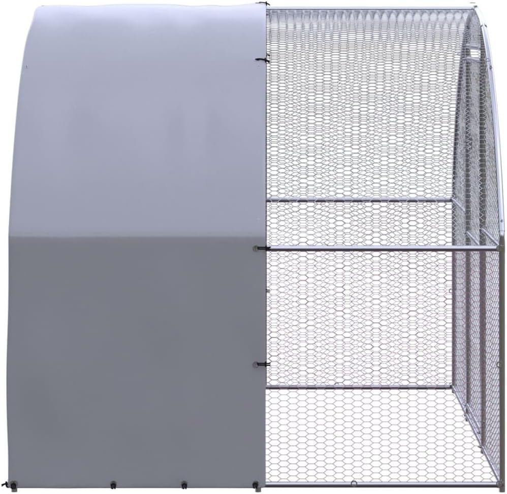 vidaXL Chicken coop 3x2x2m galvanized steel, chicken run, animal house, animal run, chicken coop, run, chicken house, chicken enclosure, chicken cage - QUORE