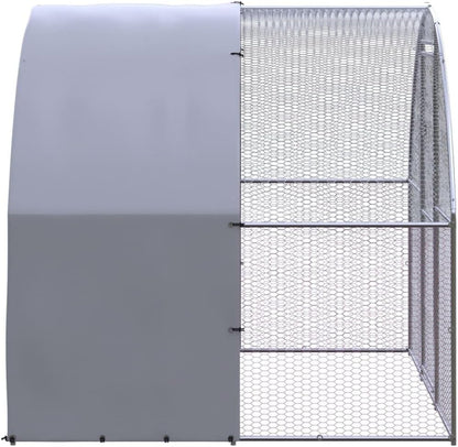 vidaXL Chicken coop 3x2x2m galvanized steel, chicken run, animal house, animal run, chicken coop, run, chicken house, chicken enclosure, chicken cage - QUORE