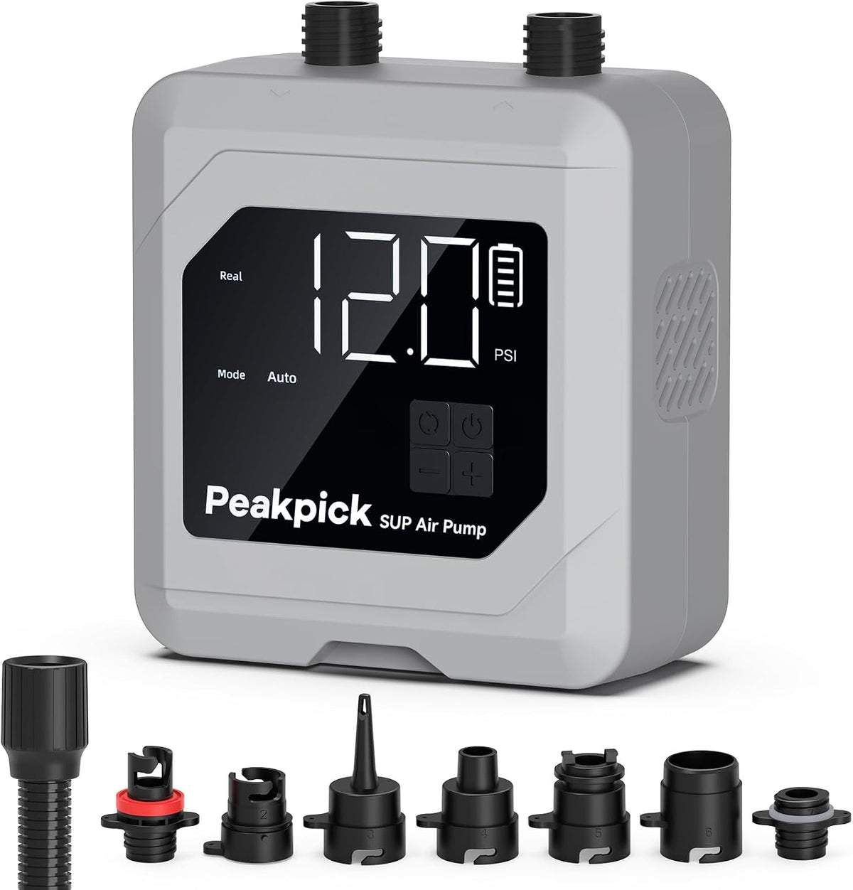 20PSI Elektrische peddelboardpomp, oplaadbare batterij, intelligente tweetraps inflatie en deflatie, auto-off SUP-luchtpomp voor stand-up paddleboards, surfvlieger, tent, matras