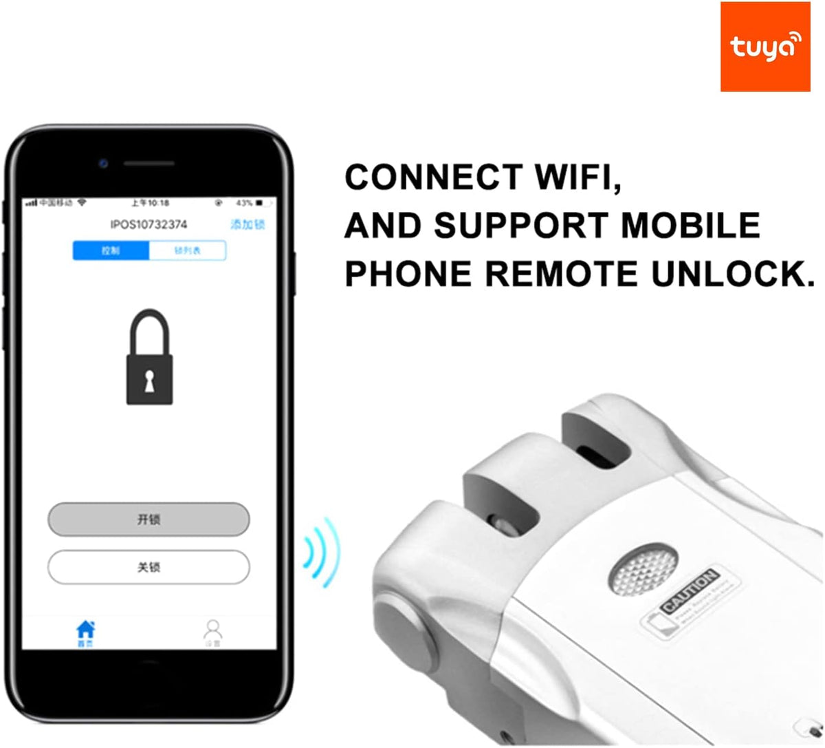 Slimme Deurslot – Elektronisch Slot – WiFi Deurslot – Slim Slot – Veiligheidsslot – Ontgrendeling Op Afstand – Robuuste Zinklegering