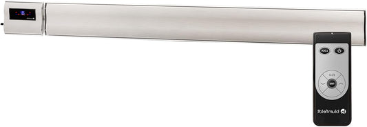 blumfeldt Cosmic Beam Plus Patio Heater, Infrared Heater, Dark Heater, IR Comfort Heat, Adjustable Temperature 5-45°C, Protection Class IP44, Shut-Off Timer, 2400 W, White - QUORE