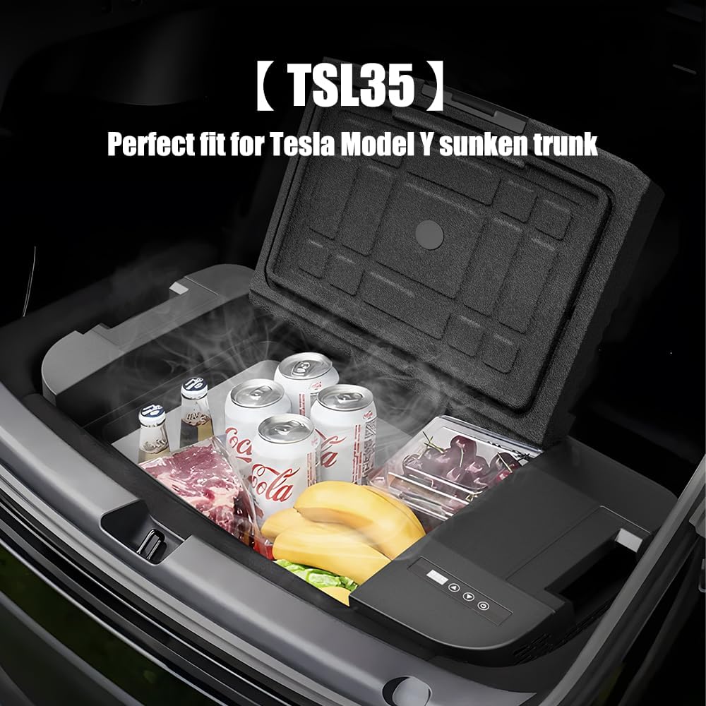 Alpicool TSL35 Koelbox, 35 liter, 12 V, draagbare mini-koelkast, elektrische vriesbox, kleine vriezer voor auto, camping, vrachtwagen