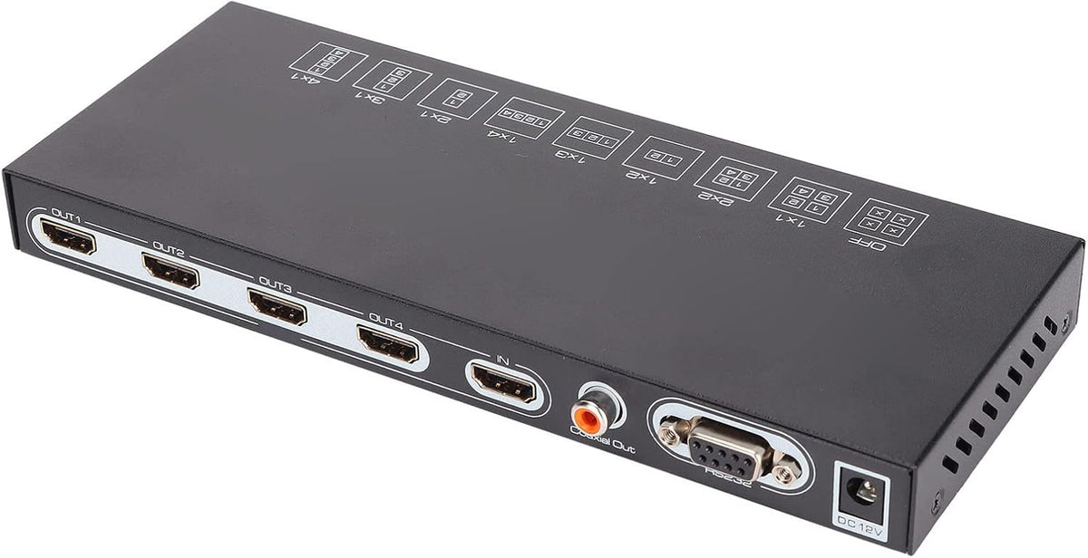 2x2 HDMI Video Wall Controller Video Splicer 4K@30Hz Matrix Video Wall Processor Splitter Display 1x1, 1x2, 1x3, 1x4, 2x1, 3x1, 4x1(#3)