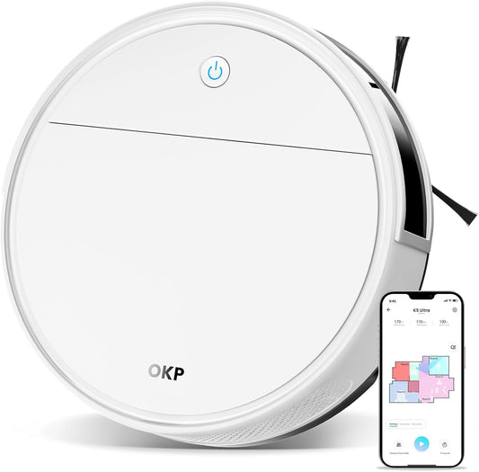 Robotstofzuiger – Robotstofzuiger Slim – Automatische Stofzuiger – Robo Cleaner – Dweilrobot – Compact Design – Krachtige Zuigkracht
