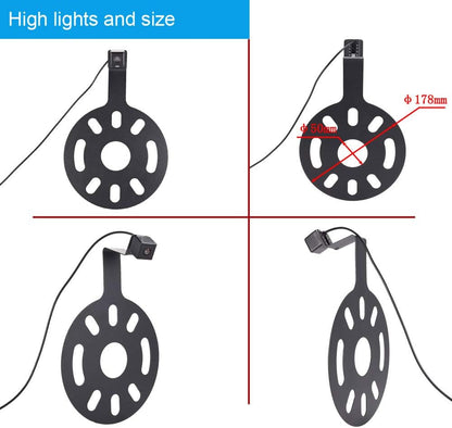 HD Derde Dak Top Mount Remlamp Omgekeerde Achteruitblik Backup Camera Hoek afstand Verstelbare IR Nachtzicht voor Jeep Wrangler/Willys/Onbeperkt Sahara Spare Tire Rubicon, Reversing Camera+7"monitor
