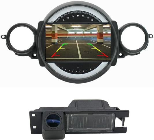 9” AHD GPS Navigator Autoradio – Multimedia Systeem – CarPlay Radio – Android Auto Radio – Achteruitrijcamera Systeem – Draadloze CarPlay & Canbus Integratie – Compatibel met Mini Cooper R50 tot R61