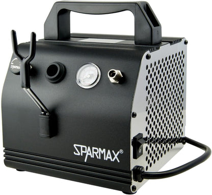 Olievrije Compressor – Airbrush Compressor – Mini Compressor – Zuiger Compressor – Luchtcompressor – Silver Bullet Filter – Compact 16x15x18 cm – 3,4 Bar Max Druk