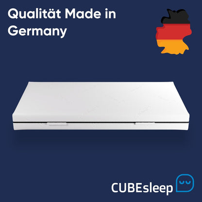 CubeSleep DUOKERN Matras 140 x 200, koudschuimmatras H2/H3, twee hardheidsgraden (140 x 200 cm)