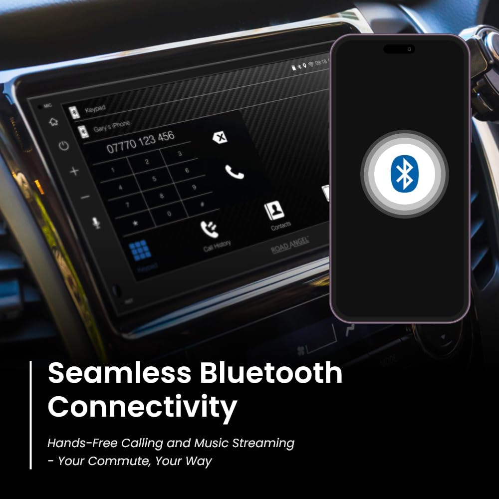 Road Angel RA-X621BT Autoradio met Apple Car Play, Android Auto, 7 Inch Capacitief Touchscreen, Bluetooth, Spotify, WAZE, Sat Nav, Zwart