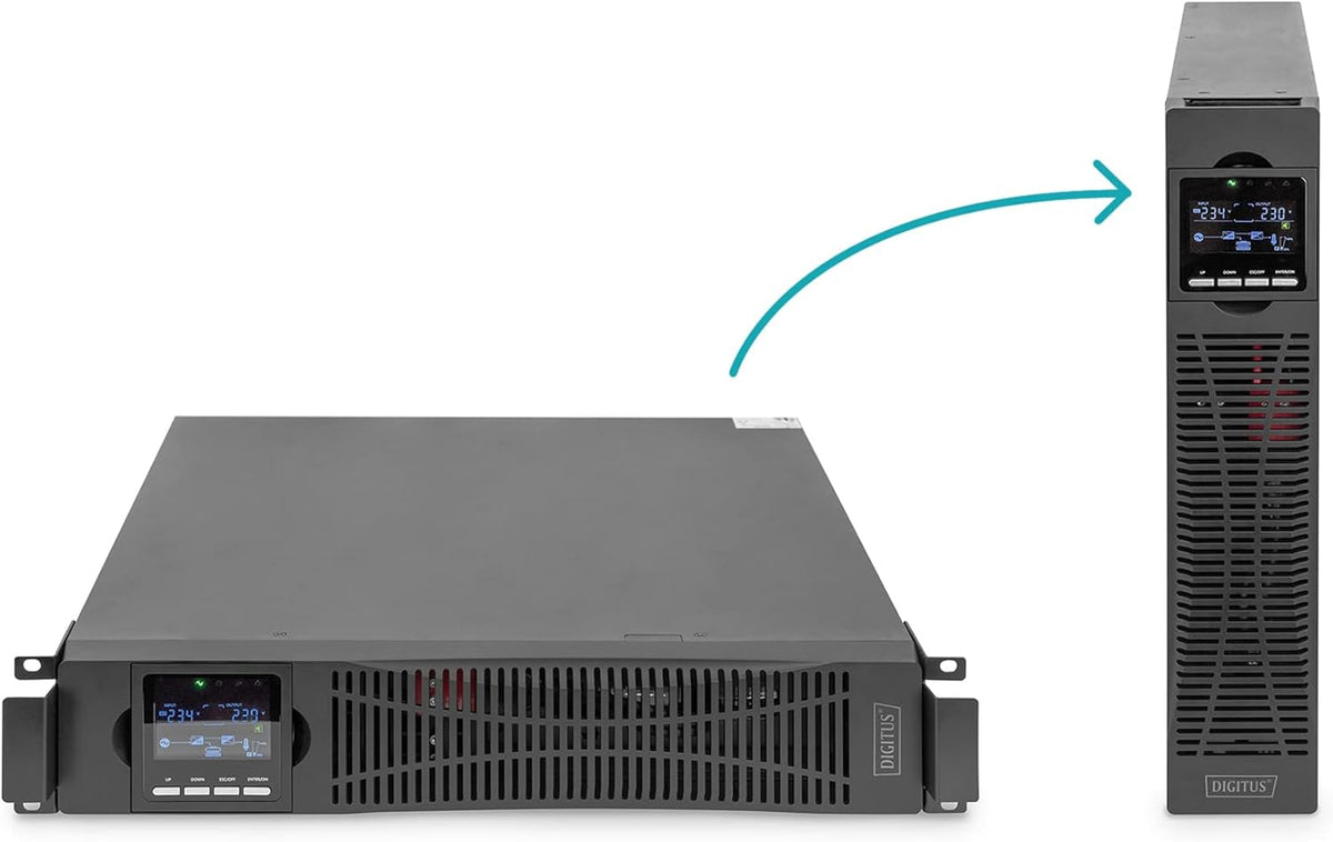 UPS – Ononderbroken Voeding – Noodstroomvoorziening – Noodvoeding – Back Up Voeding – 1000 VA / 1000 W – 19 Inch 2U Rackmontage