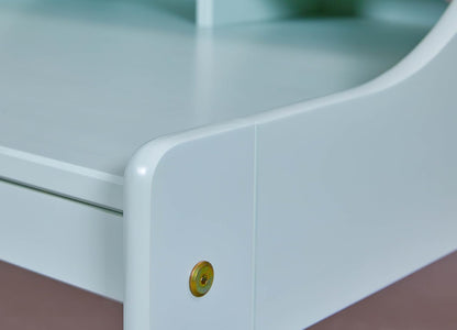 Inter Link - Massief grenen bureau - Computerbureau - Werkplek - Bureau - Stevig, stabiel en tijdloos - Met kabelgat - 110cm x 69cm x 91cm - Saliegroen - Conversation Desk