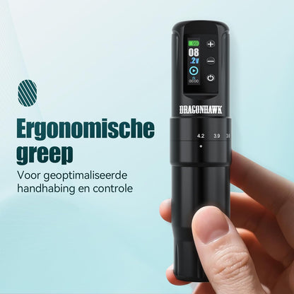 Dragonhawk Mast Pen Rotary Tattoo Machine Stroomvoorziening Mastnaalden Voetpedaal Geschenkdoos DML-7