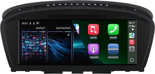 Car Radio for BMW 3/5 Series E60 E61 E63 E64 E90 E91 E92 CCC (2004-2008) Stereo with Wireless CarPlay Android Car iDrive System Retain Retrofit Multimedia Player - QUORE