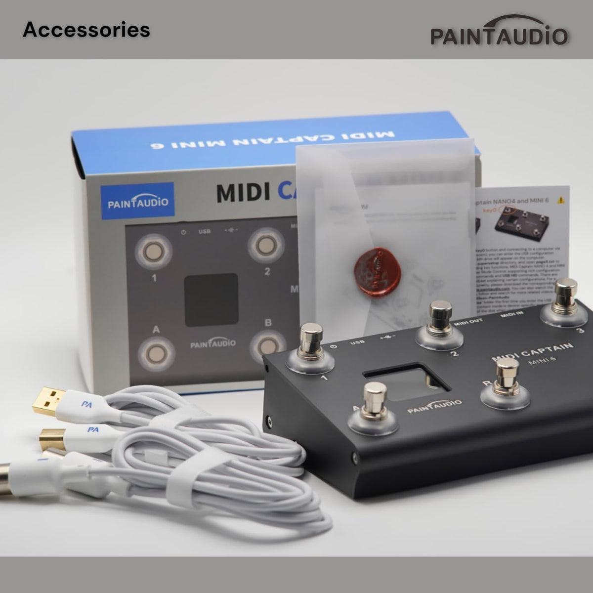 Programmeerbare MIDI voetcontroller 6-knops – Voetschakelaar – Footswitch – Voetpedaal – MIDI pedaal – 6 programmeerbare schakelaars – USB-MIDI en USB-HID