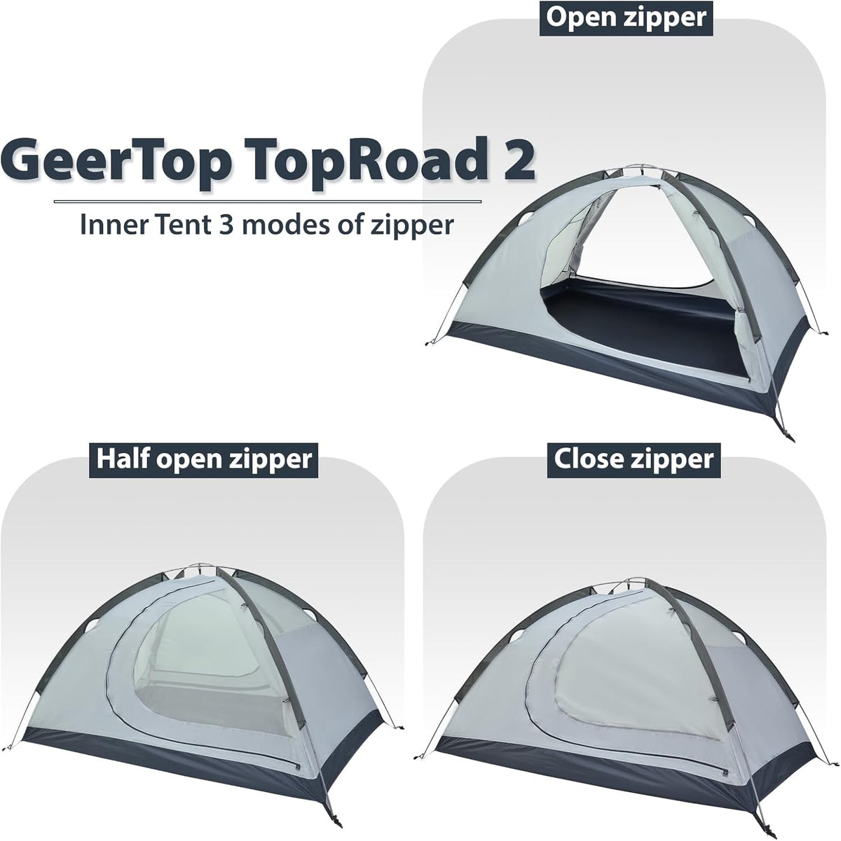 GEERTOP 4 Seizoen 2 Persoon Waterdichte Koepel Backpacken Tent voor Camping Wandelen Reizen Klimmen - Gemakkelijk Opzetten
