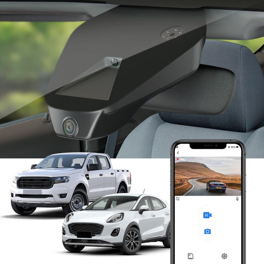 Dashcam – Autocamera – Dashboardcamera – Rijcamera – Geïntegreerd voor specifieke pick-up 2019-2023 – OEM-look met onzichtbare montage – 4K UHD met WLAN-app en 64GB kaart