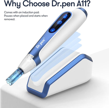 Dr. pen Ultima A11 Microneedling Pen – Effectief tegen rimpels | Intelligente sensorbasis, comfortabel draadloos ontwerp, ideaal voor schoonheidssalons & thuisgebruik | Perfect Thanksgiving