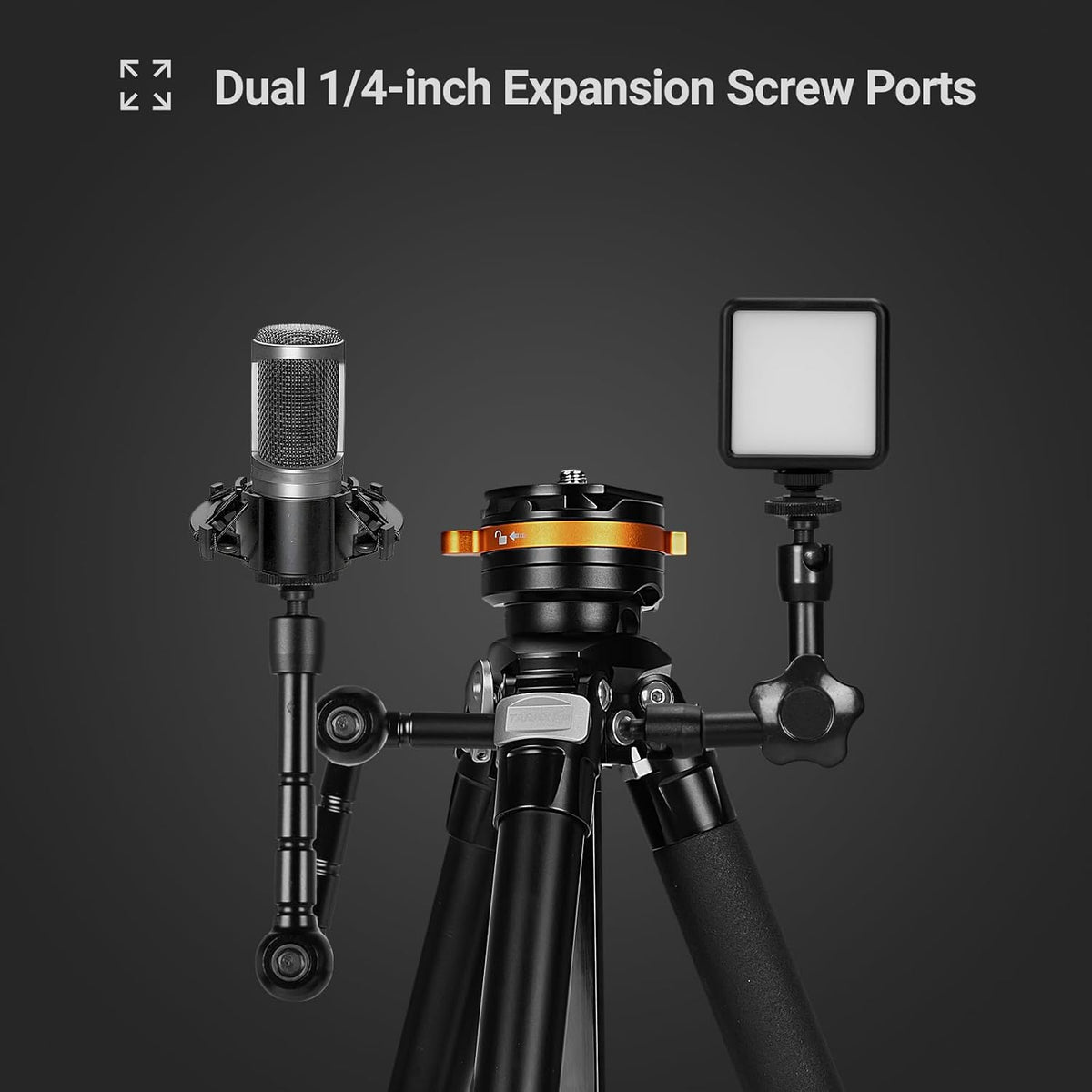 TARION Compact reisstatief voor camera: draagbare lichtgewicht camerastatief voor backpacken, uniek komstatief + kogelkop Quick Release Systeem, aluminium fotografiestatief 60in/152 cm hoog QOBRA