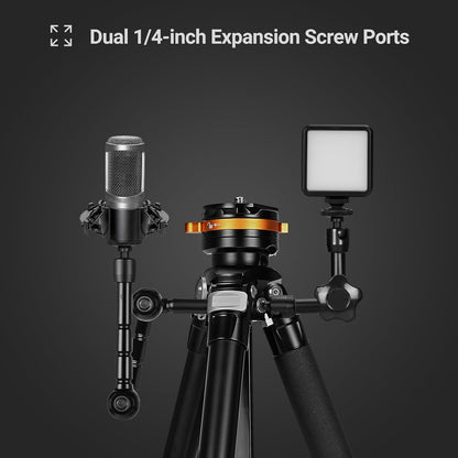 TARION Compact reisstatief voor camera: draagbare lichtgewicht camerastatief voor backpacken, uniek komstatief + kogelkop Quick Release Systeem, aluminium fotografiestatief 60in/152 cm hoog QOBRA
