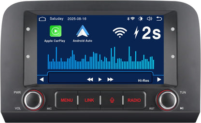 autoradio met draadloze CarPlay & Android Auto voor Fiat Croma (2005-2012) | Linux-systeem|3S snelstart | OEM-geluidskwaliteit | Bluetooth, EQ, USB, FM/AM-radio