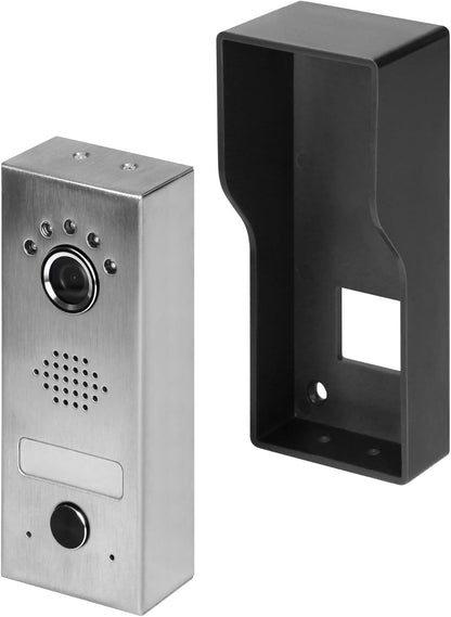 4-Draads Video-Intercomsysteem met 7" Full HD Touchscreen - Deurbel met Camera Video Deurbel - Zwart en Zilver