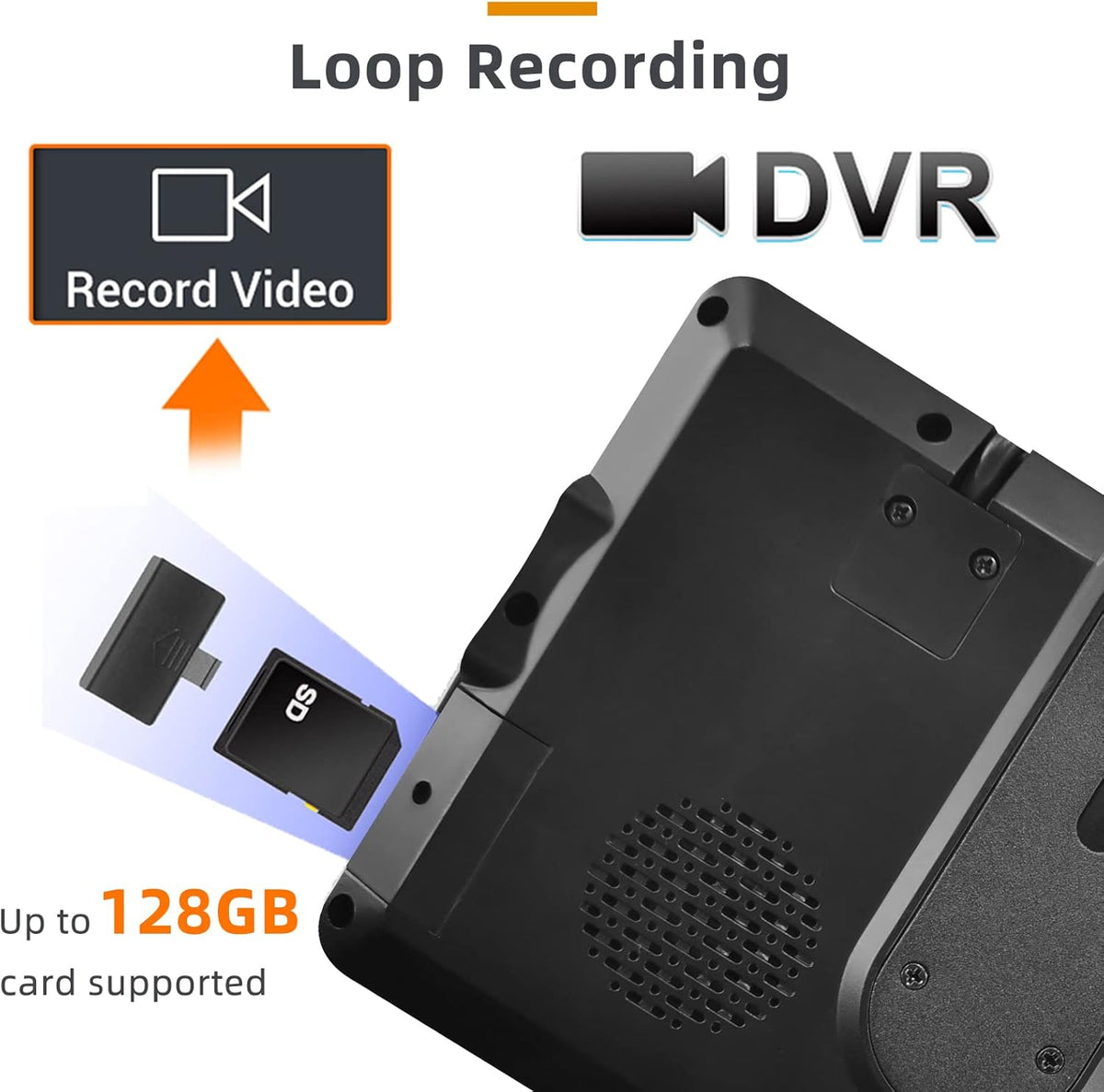 Draadloze achteruitrijcamera, HD, 1080p, 7 inch, autocamera met goed nachtzicht, 2 split-front-view, IP68, waterdicht, achteruitrijcamera's voor camper, aanhanger, bus, camping, vrachtwagen, caravan