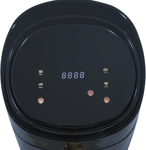 Hot air fryer - Airfryer - Touch button - Airfryer without oil - 1400W - 220V - Smart Touch AirFryer - 360 Hot air circulation cooker - 8L - Black