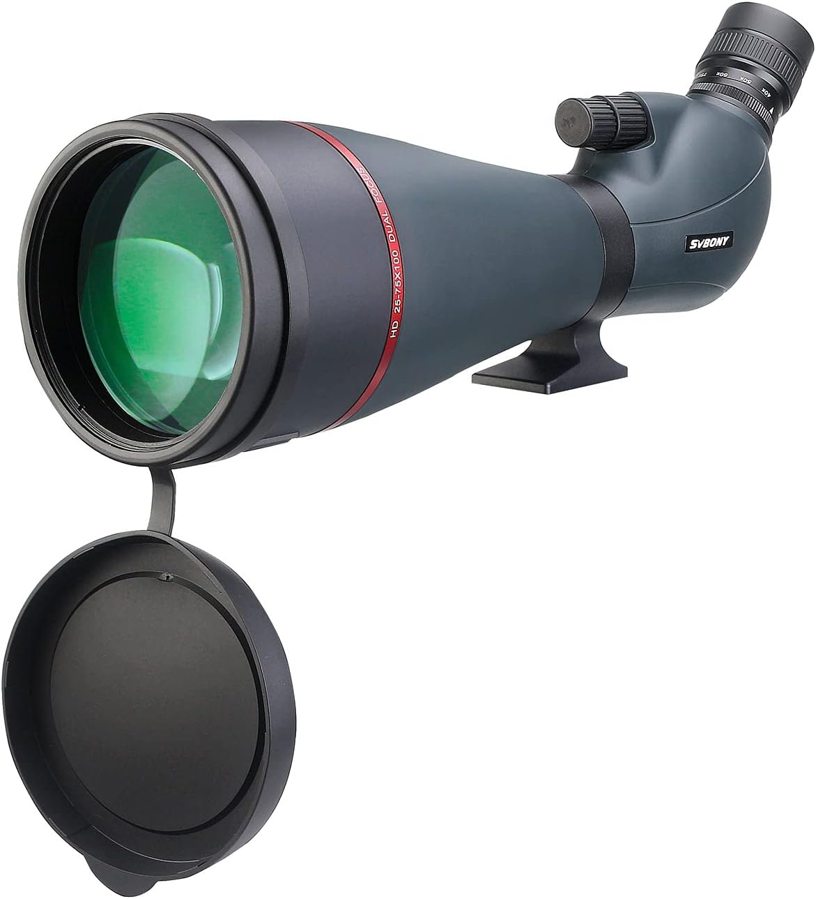 Svbony SV406 Spotting Scope Dubbele Focus 20-75x100, HD Waterdichte Mistbestendige Vogelspotkijker Scope voor Dieren In Het Wild, Landschap, Astronomie, Doelschieten