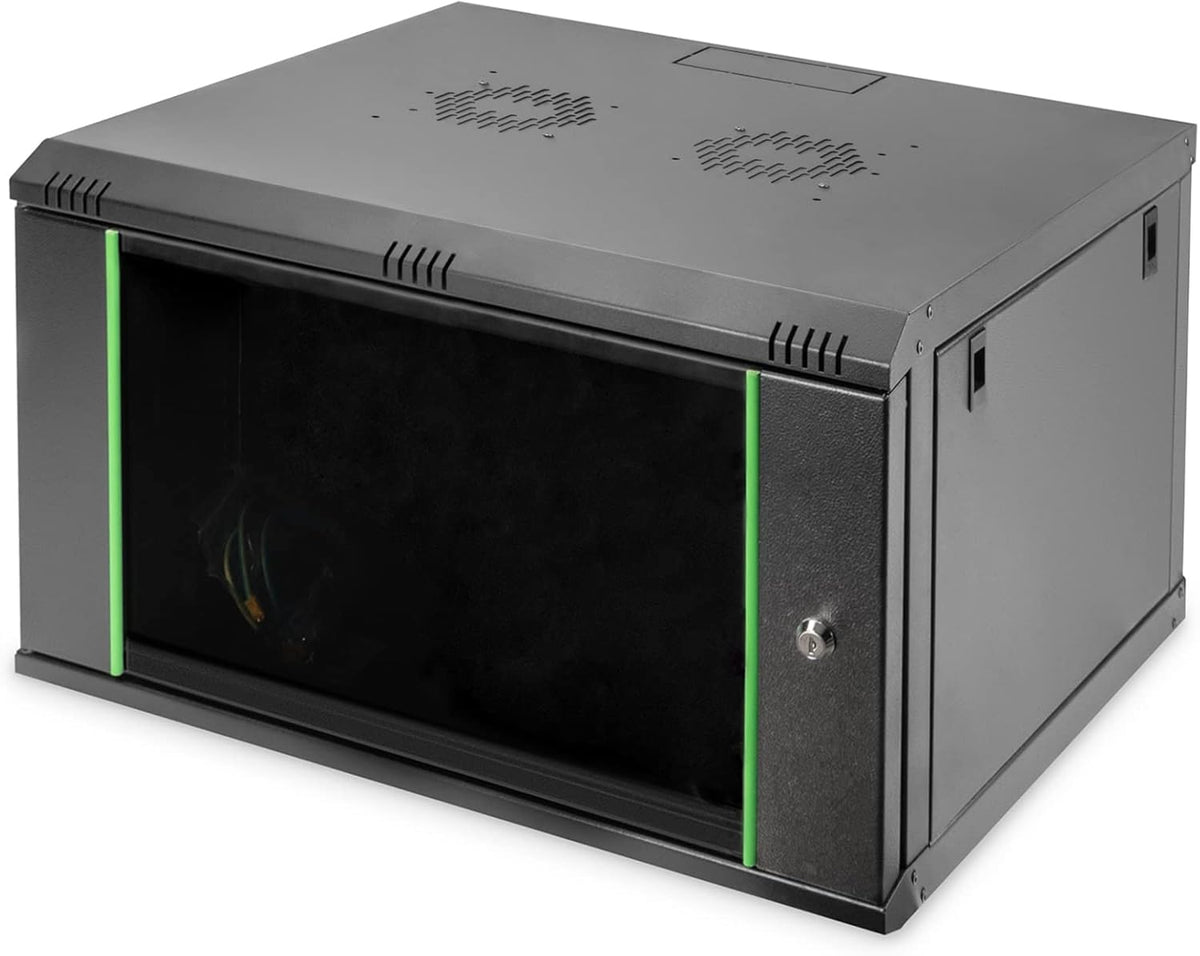 DIGITUS Netwerkkast - 19 inch Rack - 7 U - wandmontage - 600 mm diepte - draagvermogen 60 kg - Dynamic Basic Serie - Zwart