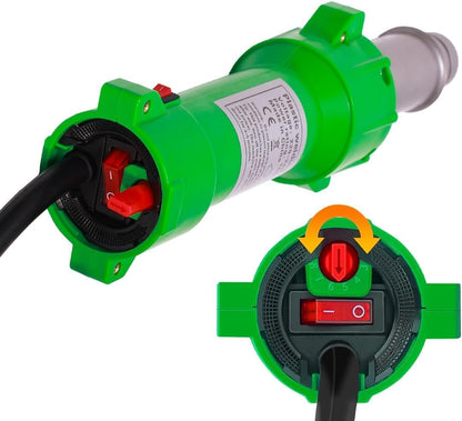 1600 W Plastic Hot Air Welding Gun with LED Light, Complete Set Welding Gun with Various Welding Nozzles, Floor Cover Accessories, 17 Inch Transport Box - QUORE